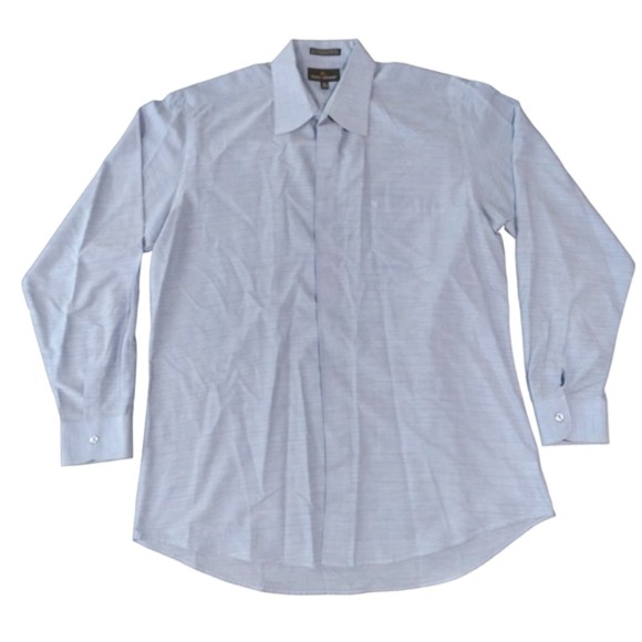 Stacy Adams Dress Shirt Blue Size 34/35 Neck 16.5 Long Sleeves - Picture 1 of 4